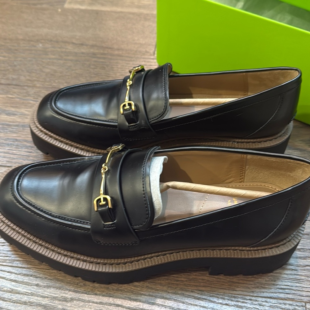 Sam Edelman Laura Lug Loafers. Black. Womens 8.5